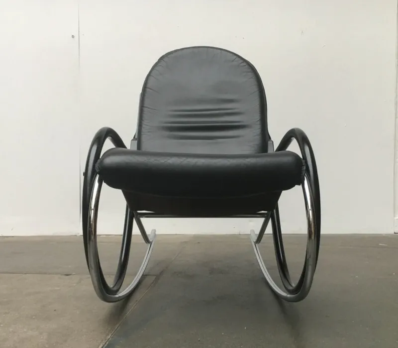 Pamono Vintage Swiss Nonna Rocking Chair by Paul Tuttle for Strässle> Rocking Chairs