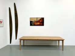 Pamono Vintage Table in Oak and Chestnut, 1950s><noscript><img width=