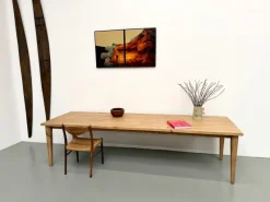 Pamono Vintage Table in Oak and Chestnut, 1950s><noscript><img width=