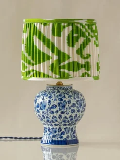 Pamono Vintage Table Lamp with Pleated Ikat Shade from Amitabha Studio