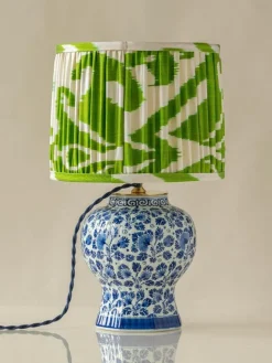 Pamono Vintage Table Lamp with Pleated Ikat Shade from Amitabha Studio