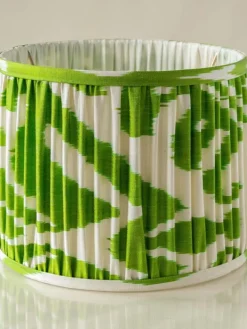Pamono Vintage Table Lamp with Pleated Ikat Shade from Amitabha Studio
