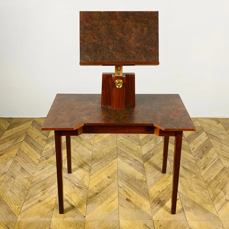 Clearance Pamono Vintage Table with Height Adjustable Lectern Stand