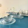 Online Pamono Vintage Tea Service in Borosilicate Glass by Wilhelm Wagenfeld for Jenaer, Germany, 1950s, Set of 14