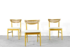 Pamono Vintage Teak and Cane Bergere Chairs, Set of 4><noscript><img width=