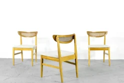 Pamono Vintage Teak and Cane Bergere Chairs, Set of 4><noscript><img width=