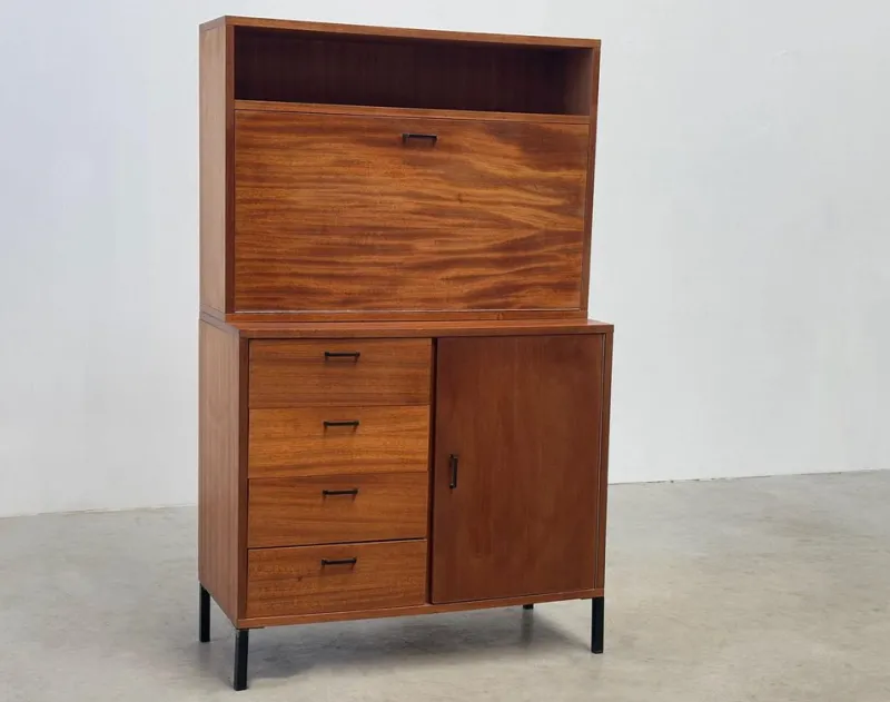 Sale Pamono Vintage Teak Cabinet or Secretaire from Simpla Lux, 1970s