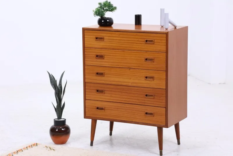 Pamono Vintage Teak Chest of Drawers, 1960s