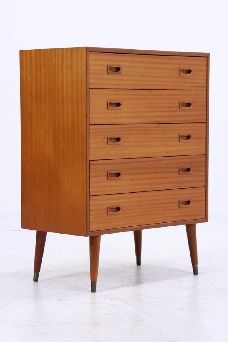 Pamono Vintage Teak Chest of Drawers, 1960s