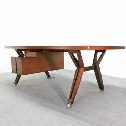 Pamono Vintage Teak Executive Desk from Mim Roma, 1960s><noscript><img width=