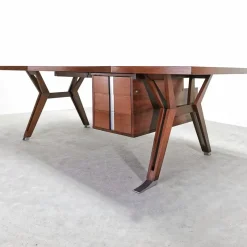 Pamono Vintage Teak Executive Desk from Mim Roma, 1960s><noscript><img width=