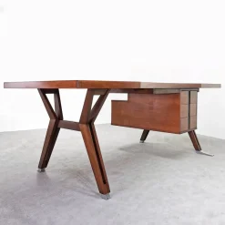 Pamono Vintage Teak Executive Desk from Mim Roma, 1960s><noscript><img width=