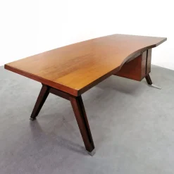 Pamono Vintage Teak Executive Desk from Mim Roma, 1960s><noscript><img width=