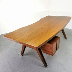 Pamono Vintage Teak Executive Desk from Mim Roma, 1960s><noscript><img width=