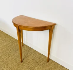 Discount Pamono Vintage Teak Half-Moon Console Table by Legate Furniture, 1970s