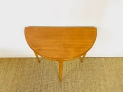 Discount Pamono Vintage Teak Half-Moon Console Table by Legate Furniture, 1970s