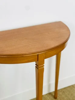 Discount Pamono Vintage Teak Half-Moon Console Table by Legate Furniture, 1970s