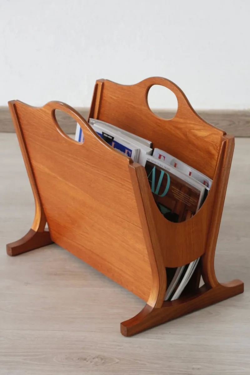 Pamono Vintage Teak Magazine Rack by Parker Knoll, 1960s> Magazine Racks