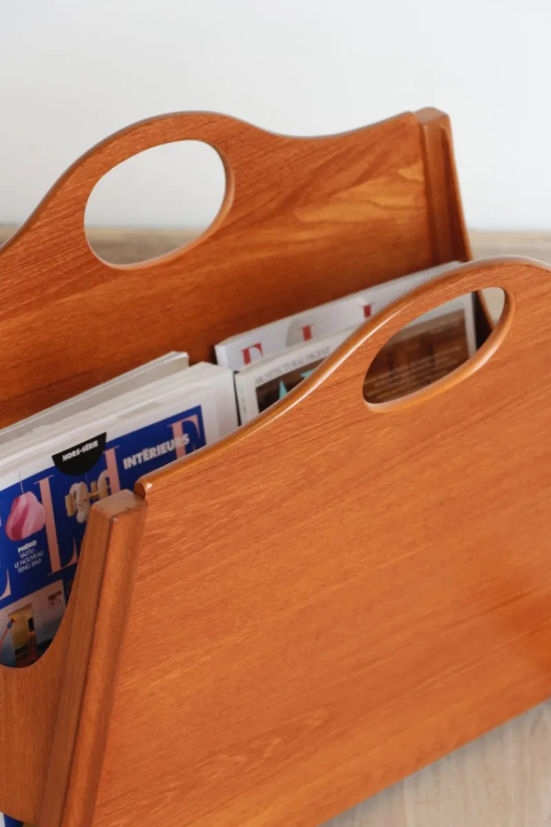 Pamono Vintage Teak Magazine Rack by Parker Knoll, 1960s> Magazine Racks