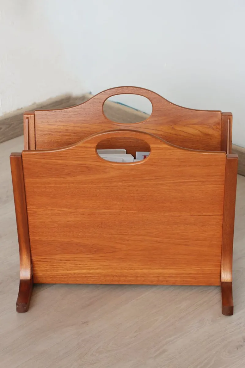 Pamono Vintage Teak Magazine Rack by Parker Knoll, 1960s> Magazine Racks
