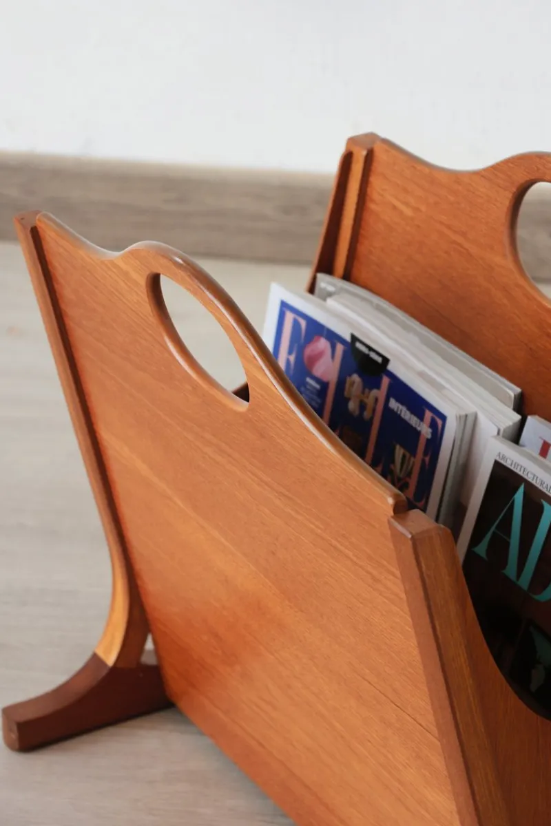 Pamono Vintage Teak Magazine Rack by Parker Knoll, 1960s> Magazine Racks