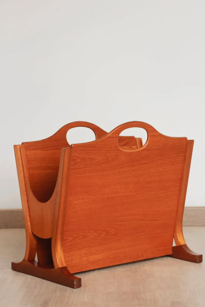 Pamono Vintage Teak Magazine Rack by Parker Knoll, 1960s> Magazine Racks