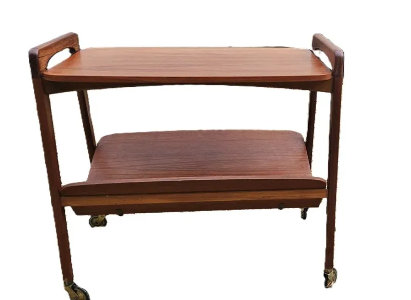 Pamono Vintage Teak Rolling Trolley from Opal Kleinmobel, 1960> Serving Bar Carts & Trolleys