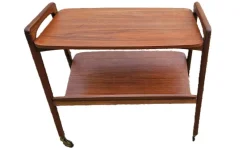 Pamono Vintage Teak Rolling Trolley from Opal Kleinmobel, 1960><noscript><img width=