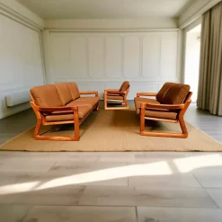 Pamono Vintage Teak Seating Group from Komfort Denmark, 1960s, Set of 3><noscript><img width=