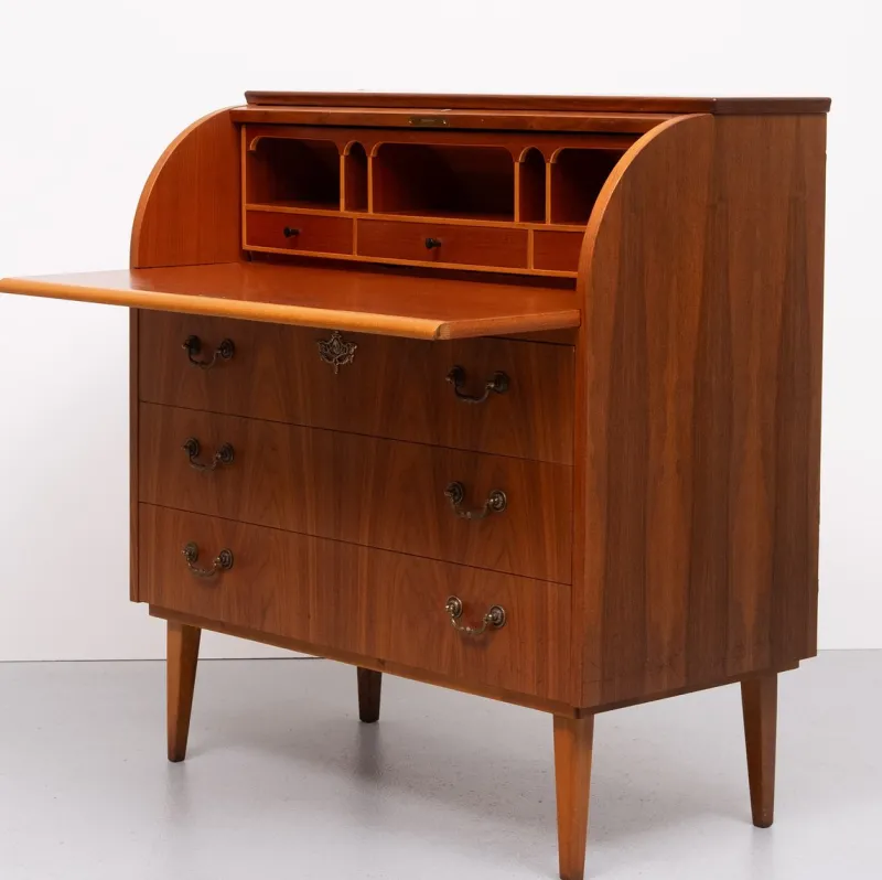 Pamono Vintage Teak Secretary by Egon Ostergaard, Sweden, 1960s> Secretaires