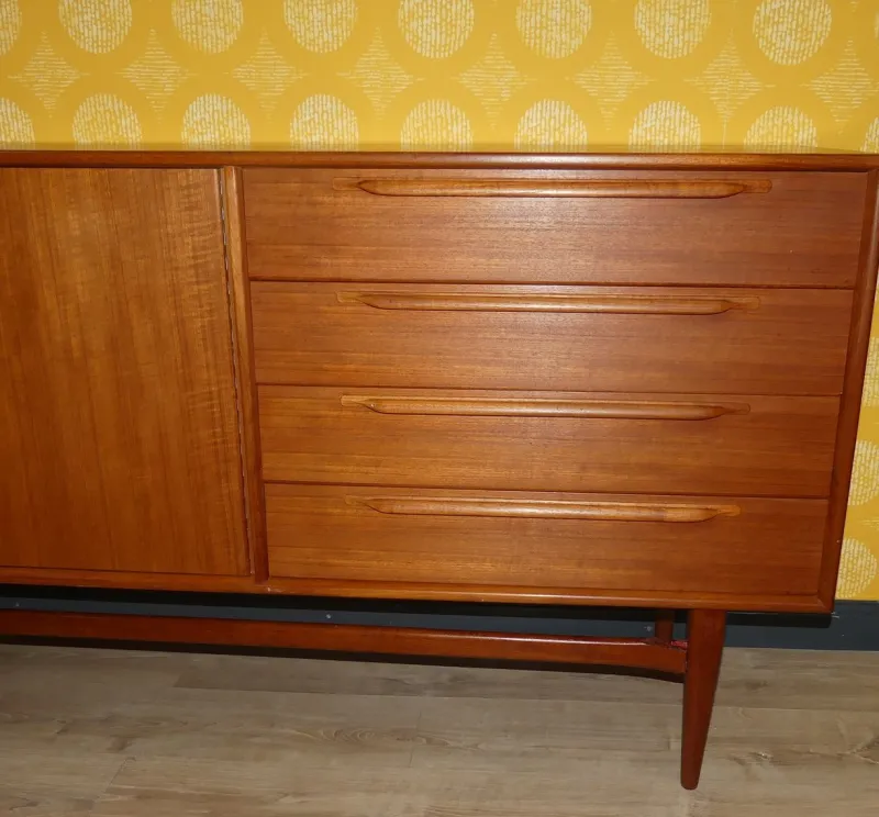 Pamono Vintage Teak Sideboard by Heinrich Riestenpatt for RT Möbel, 1960s> Sideboards & Buffets