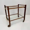 Pamono Vintage Teak Trolley with Glass Tops by Cees Braakman for Pastoe, 1950s> Serving Bar Carts & Trolleys