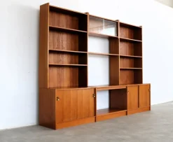 Pamono Vintage Teak Wall Unit, 1960s><noscript><img width=