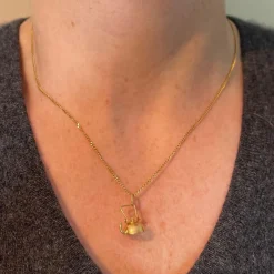 Pamono Vintage Teapot 18k Yellow Gold Charm Pendant, 1960s><noscript><img width=