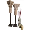 Hot Pamono Vintage Terracotta Columns with Iron Bases, 1950s, Set of 2