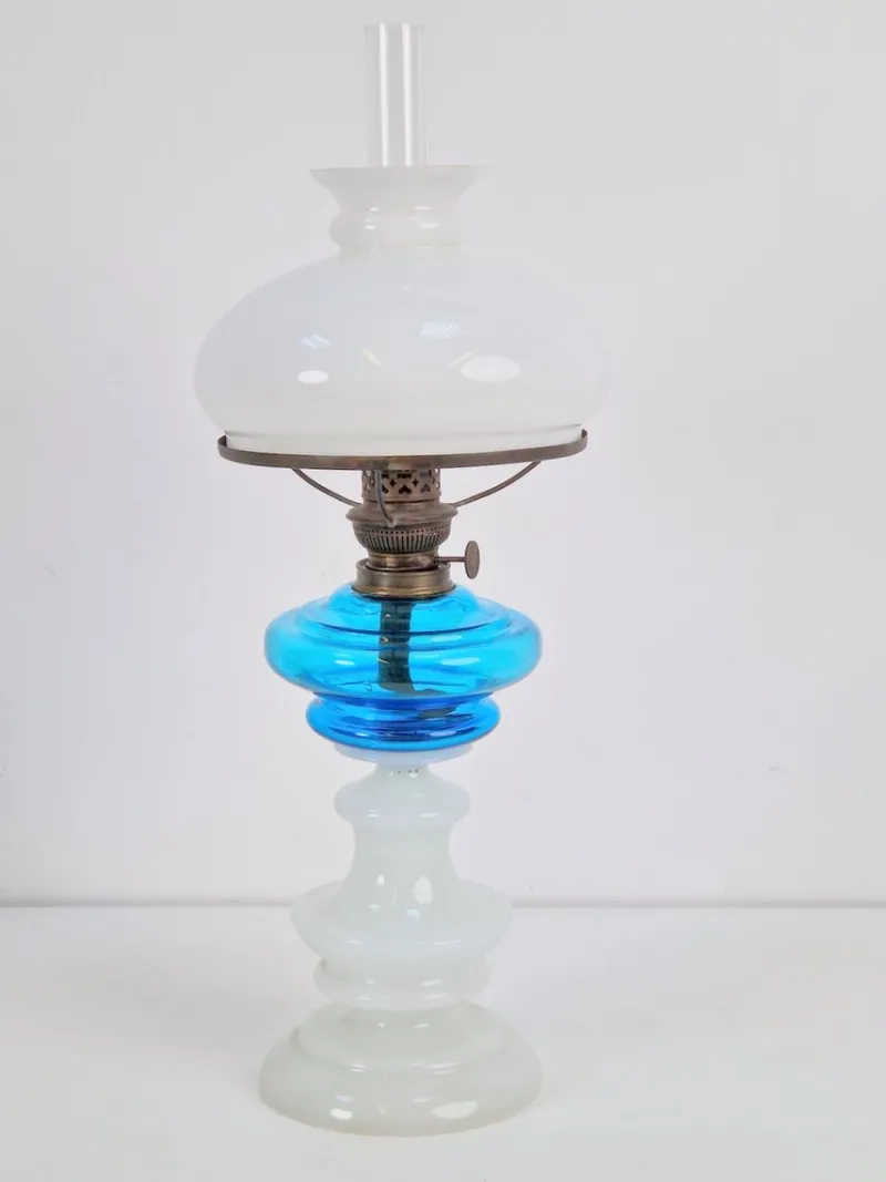 Clearance Pamono Vintage 20th Century Kosmos Brenner Oil Lamp Glass Copper, 1930s