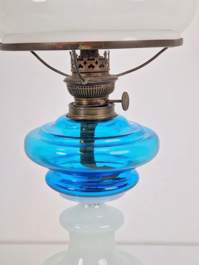 Clearance Pamono Vintage 20th Century Kosmos Brenner Oil Lamp Glass Copper, 1930s