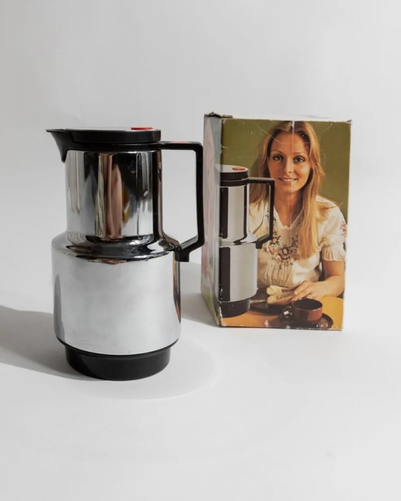 Pamono Vintage Thermos Flask in Chrome by Rido Busse for Dr. Zimmermann, 1970s