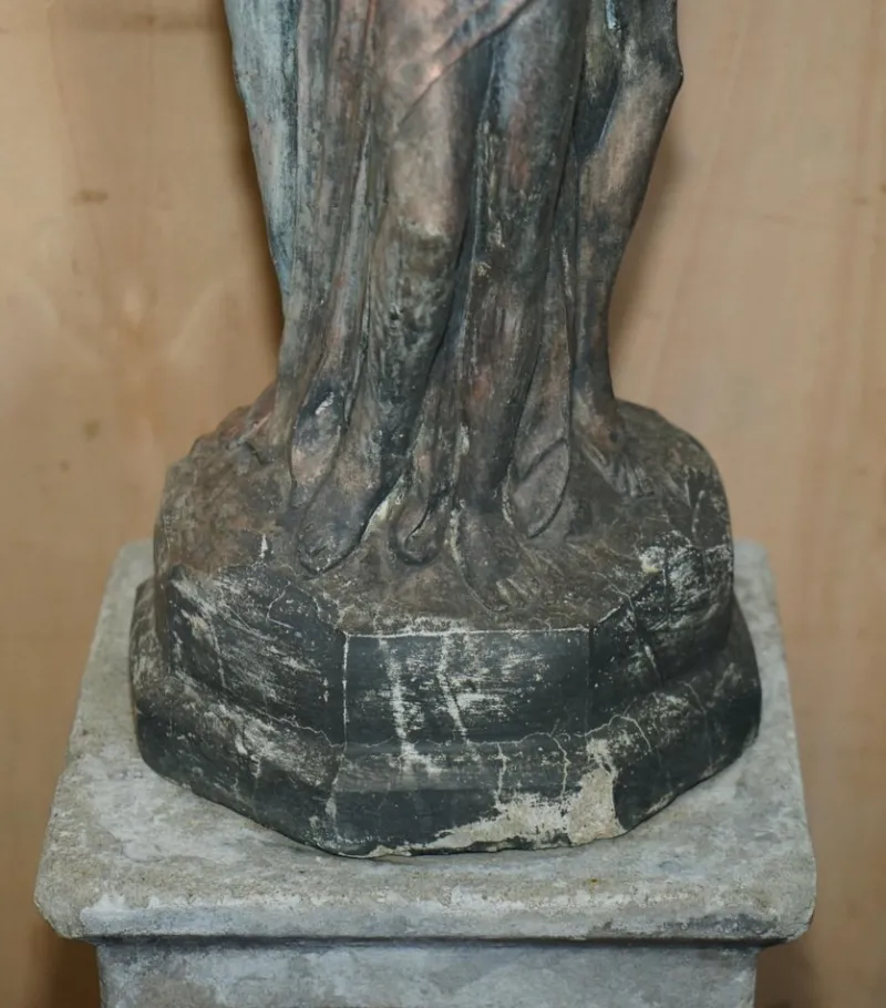 Pamono Vintage Three Graces Bird Bath Garden Statue> Garden Accessories