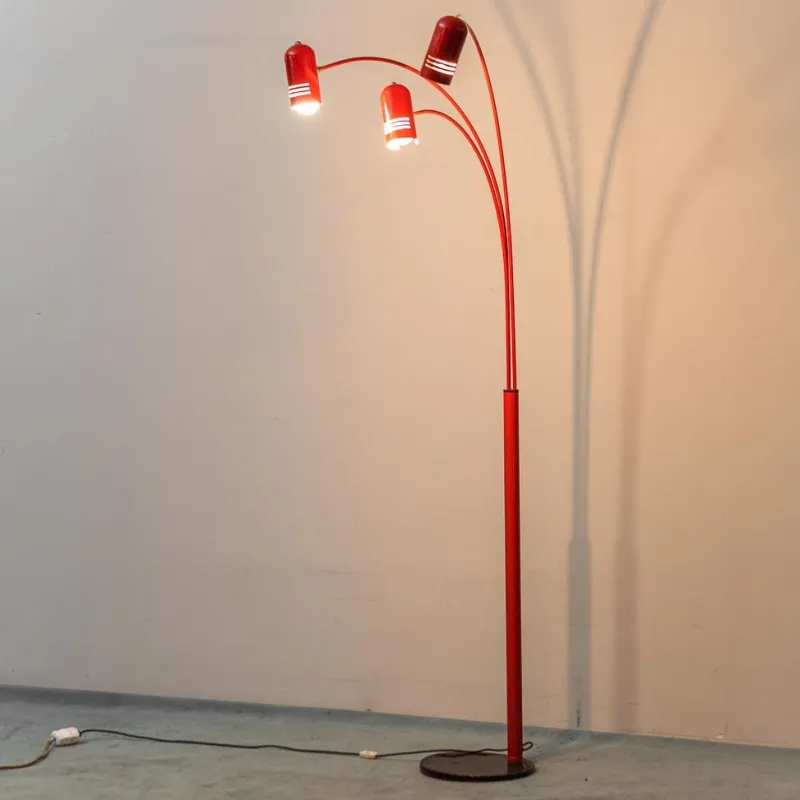 New Pamono Vintage Three-Light Floor Lamp, 1970s