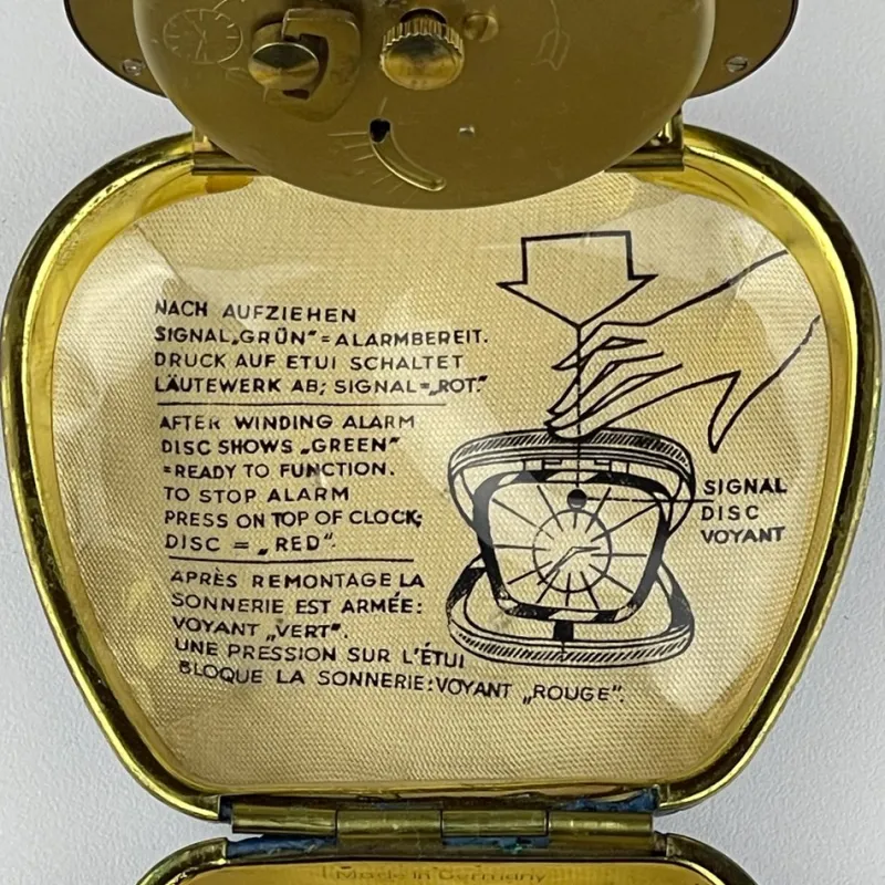 New Pamono Vintage Travel Alarm Clock by Schatz, Germany, 1970s