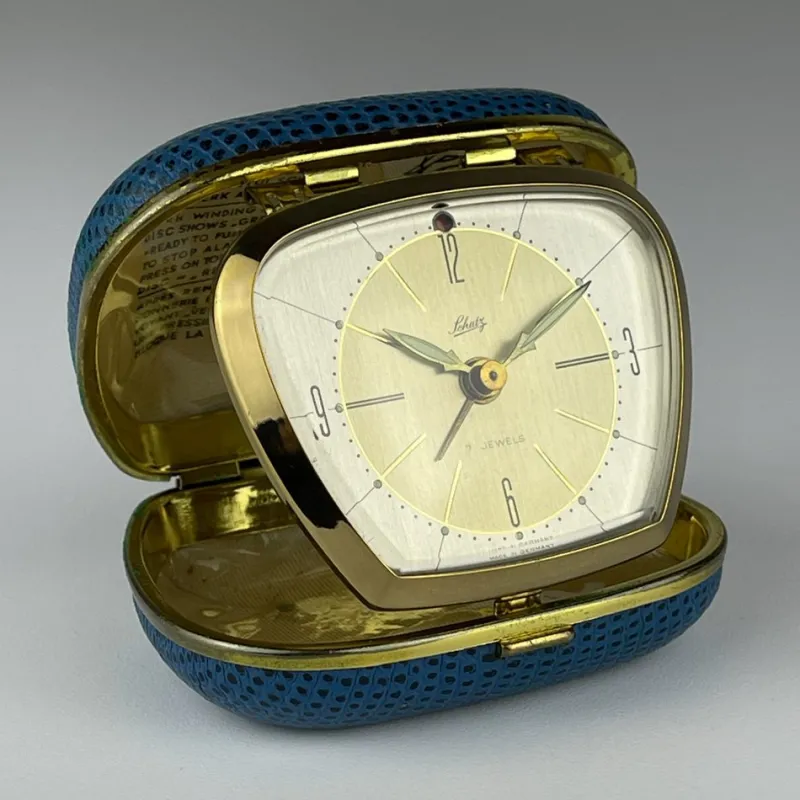 New Pamono Vintage Travel Alarm Clock by Schatz, Germany, 1970s