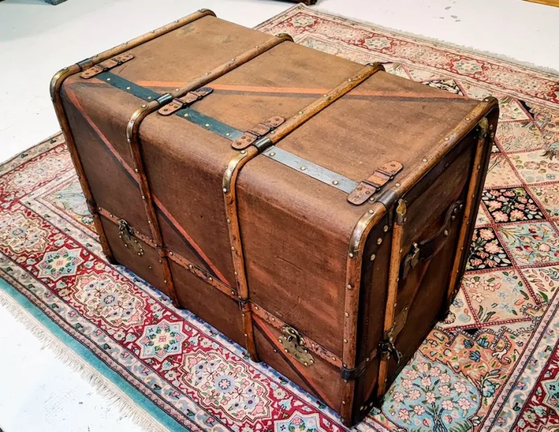 Pamono Vintage Travel Trunk, 1940s> Trunks Crates & Baskets