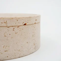 Pamono Vintage Travertine Box, Italy, 1970s><noscript><img width=