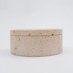 Pamono Vintage Travertine Box, Italy, 1970s><noscript><img width=
