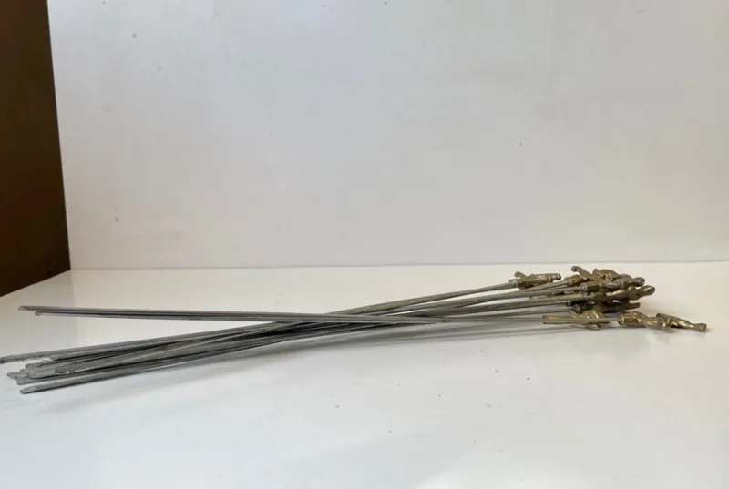 Hot Pamono Vintage Turkish Shish Kebab Skewers With Brass Animal Ornaments, Set of 12