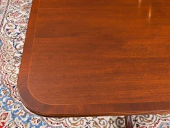 Outlet Pamono Vintage Twin Pillar Mahogany Dining Table and Chairs, Set of 13