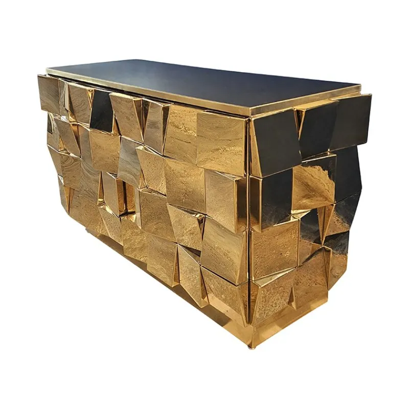 Online Pamono Vintage Two-Door Brass Sideboard, 1980s
