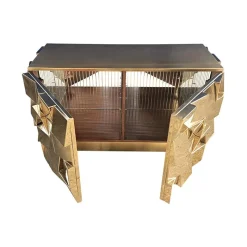 Online Pamono Vintage Two-Door Brass Sideboard, 1980s
