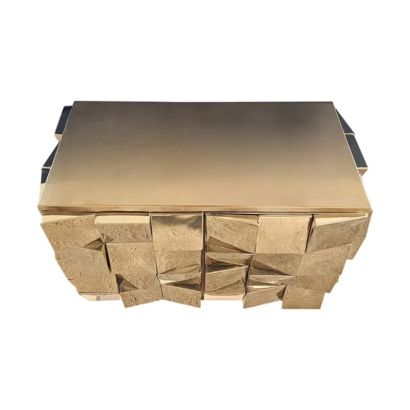 Sale Pamono Vintage Two-Door Brass Sideboard, 1980s